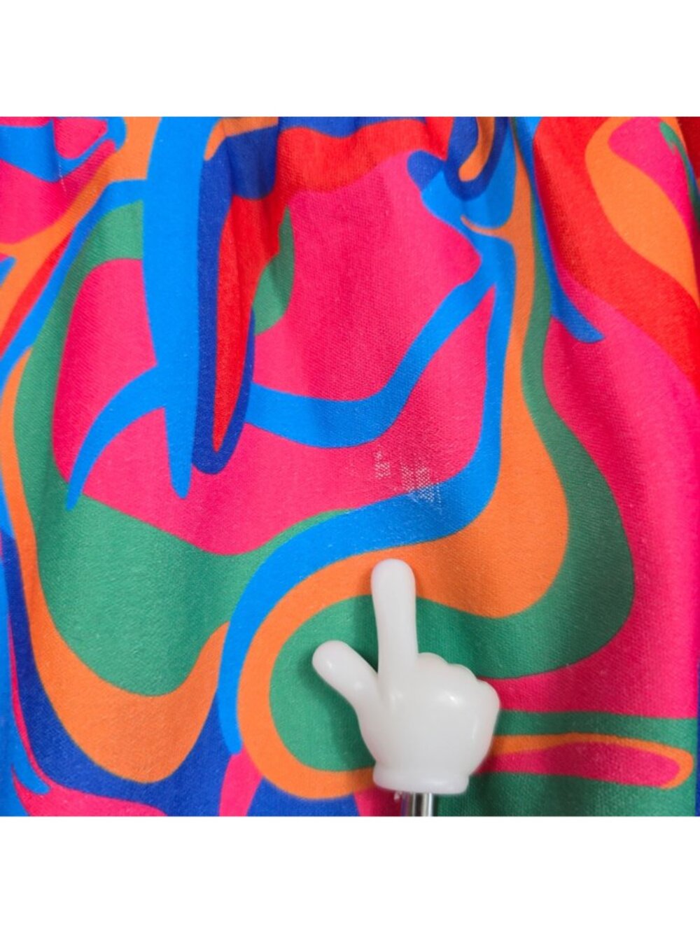 Bright Multicolor Pink 3XL 3X Tiered Maxi Skirt Elastic Waist Fabric Boho Retro - Picture 4 of 5